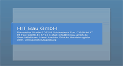 Desktop Screenshot of hit-bau-gmbh.de
